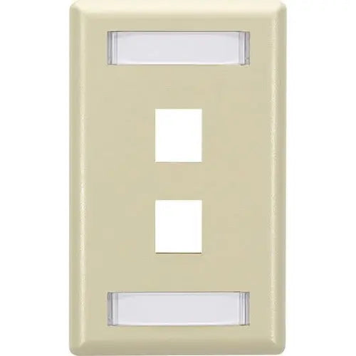 Black Box GigaStation2 2 Socket Network Faceplate - Ivory, WPT460