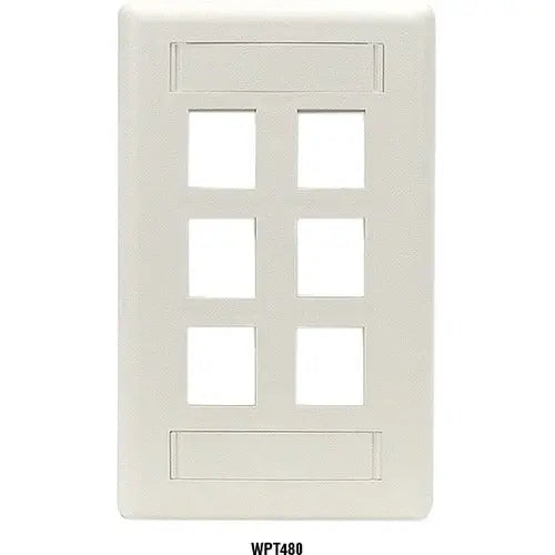 Black Box GigaStation2 WPT480 6 Socket Network Faceplate in Office White