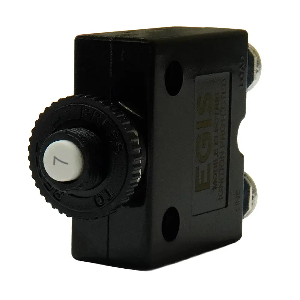 Egis Mobile Electric 7A Push Button Panel Mount Circuit Breaker with Screw Terminals