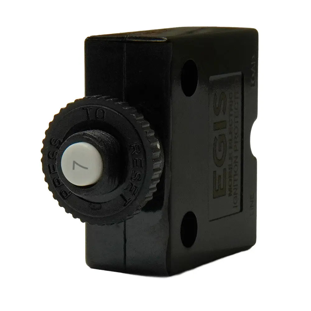 Egis Mobile Electric 7A Push Button Panel Mount Circuit Breaker with Spade Terminal