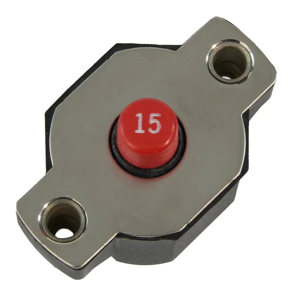 Egis Mobile Electric 15A Push Button Circuit Breaker - Reset Only