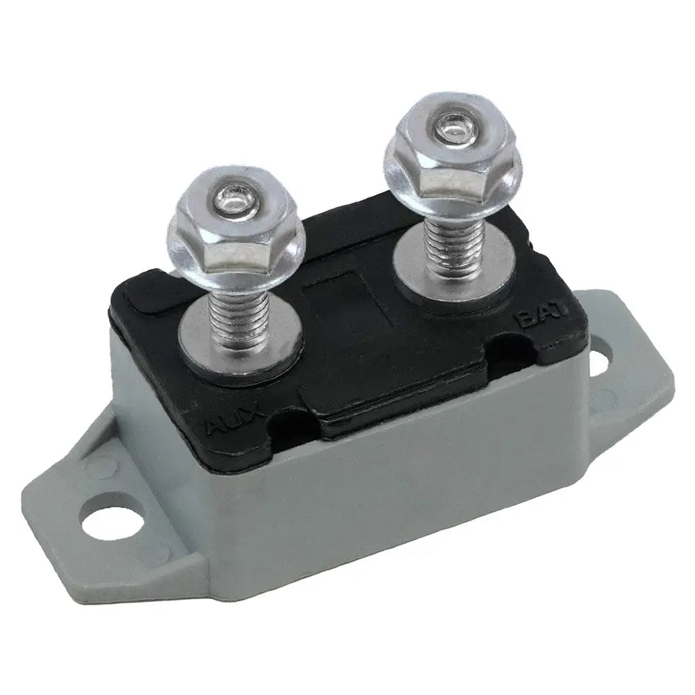 Egis Mobile Electric 25A Grey Short Stop Circuit Breaker - Compact Resettable Circuit Protection for Marine and Vehicle Systems