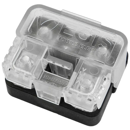 Egis Mobile Electric Compact Med Amp AMI/MIDI Fuse Block - IP54 Splash Resistant, Heavy-Gauge Cable Compatibility
