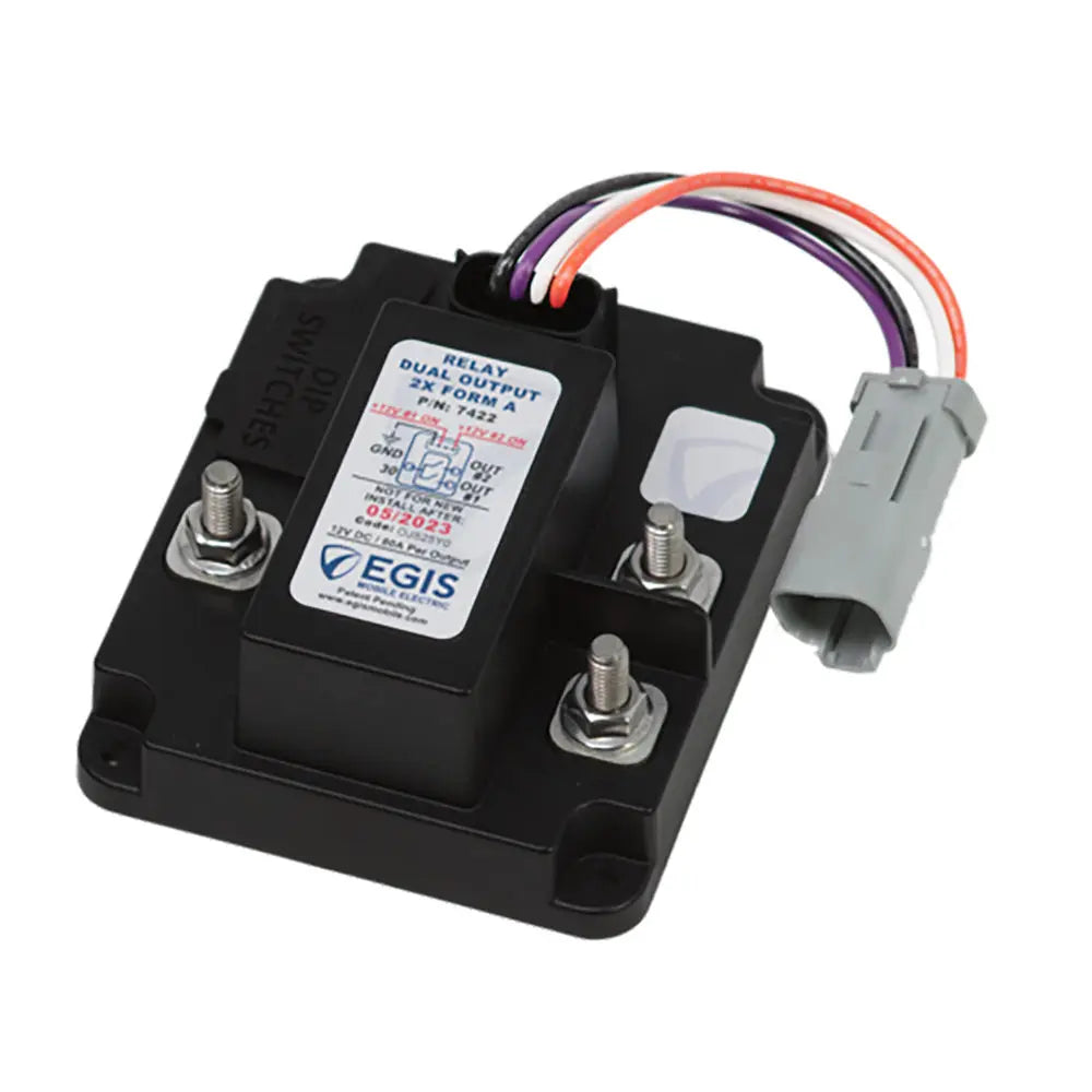 Egis Mobile Electric TH3 Dual Relay 2 x 80A - 12V for Reliable Battery Management