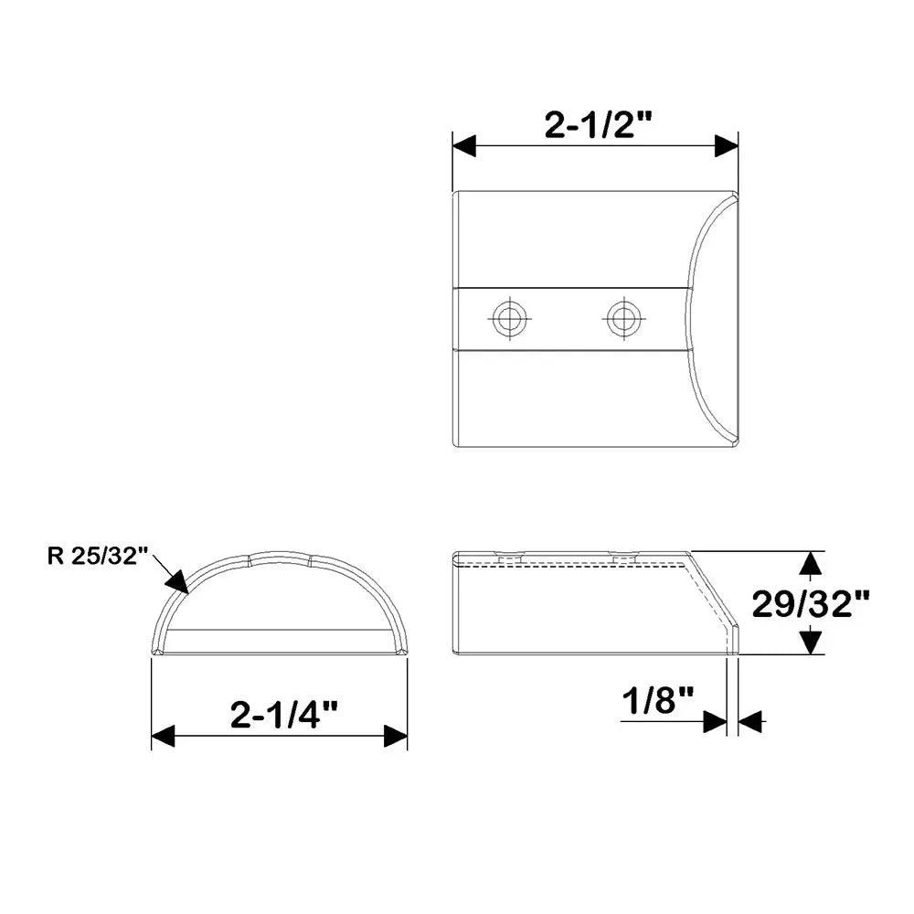 TACO Marine SuproFlex Medium Stainless Steel End Cap (Part F16-0272)