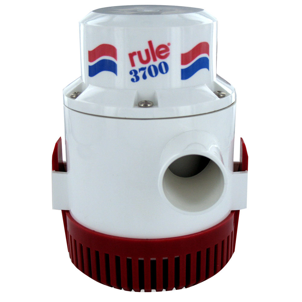 Rule 3700 GPH Non-Automatic Bilge Pump with 6-Foot Wire, 14A-6UL