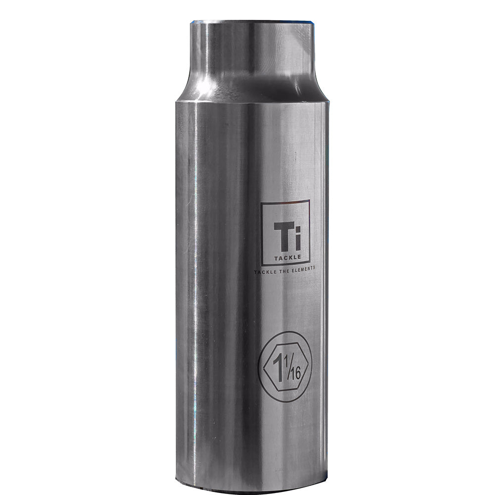 Ti-Tackle Titanium Prop Nut Socket 1-1/16 inch, 1/2 inch Drive - Aerospace-Grade Titanium Marine Tool