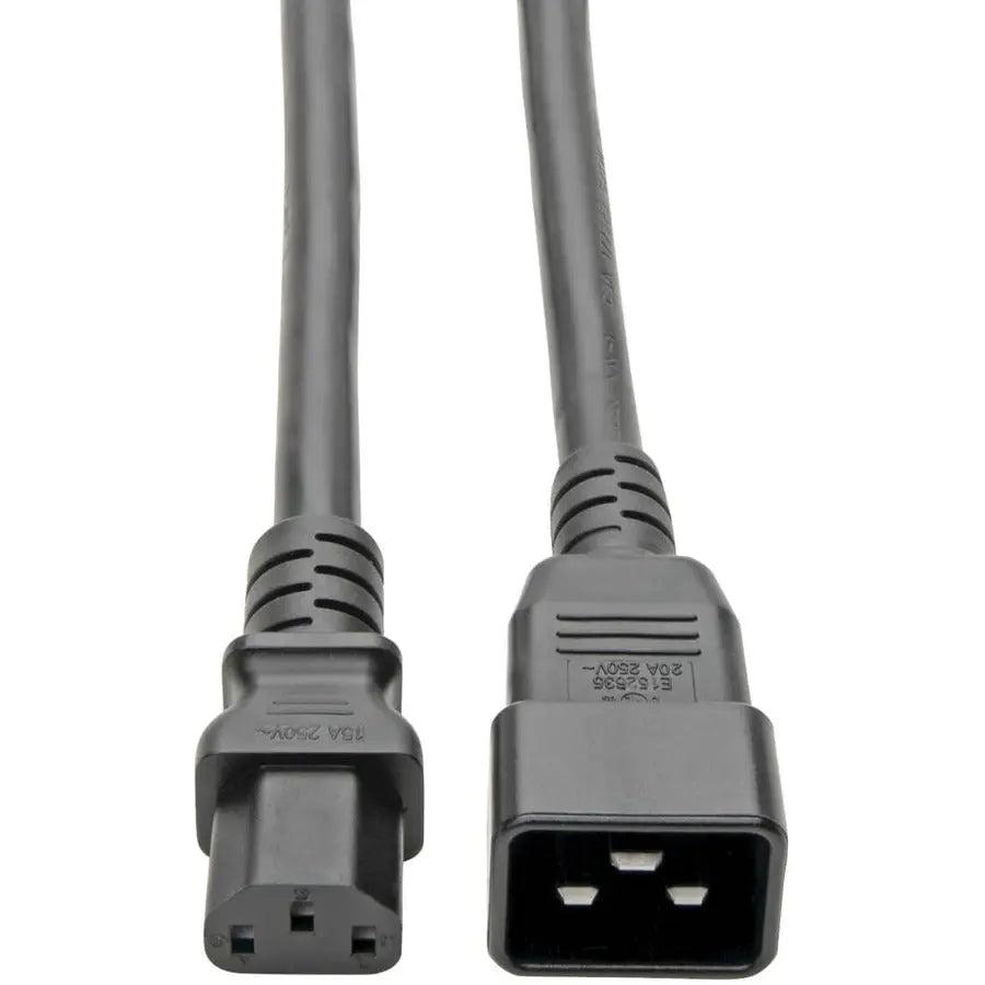 Eaton Corporation P032-007 C20 to C13 Heavy-Duty Power Cord – 7 ft, 14 AWG, Black for Servers and Computers by Eaton Corporation