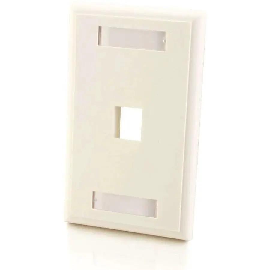 C2G Legrand Group 03410 1-Port Keystone Wall Plate - White for Network and Multimedia Applications by Legrand Group