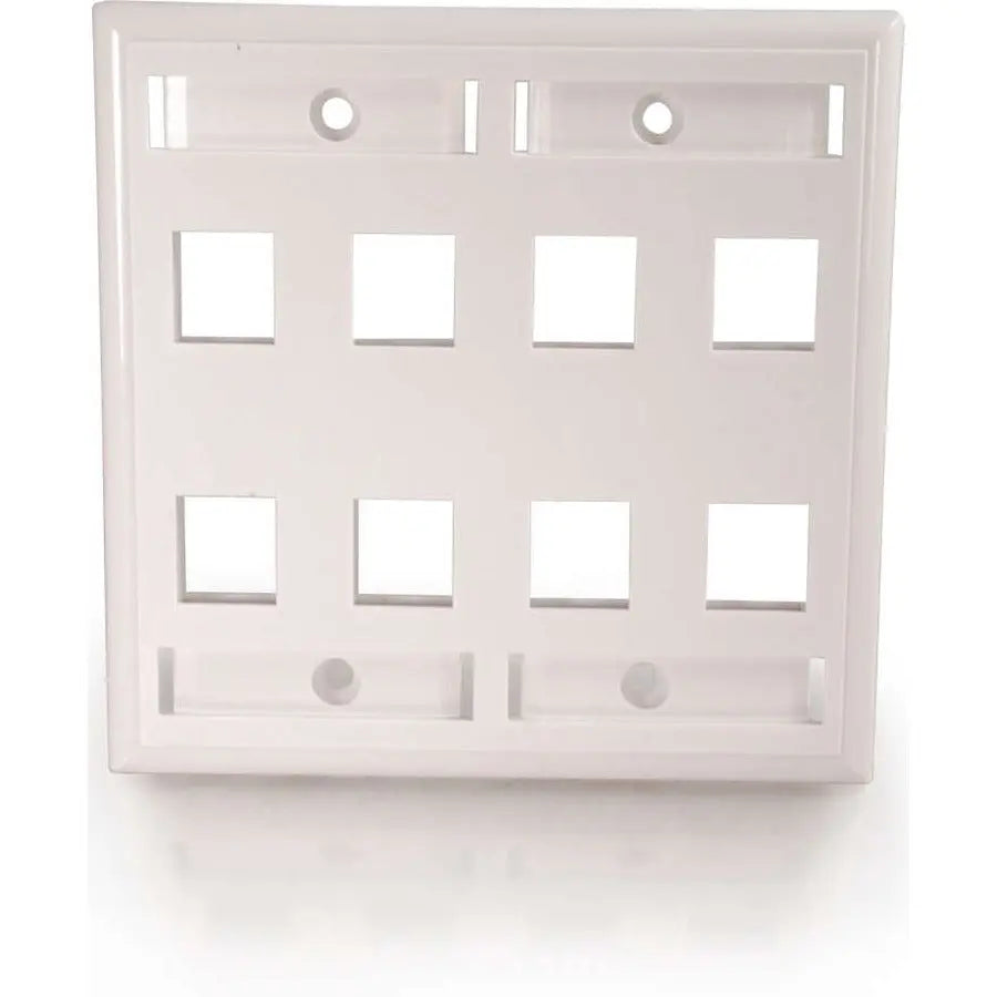 Legrand C2G 8Port White Keystone Network/Multimedia Faceplate (Part 03415)