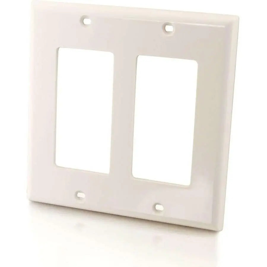 Legrand Group C2G Decora-Style Double Gang Wall Plate - White