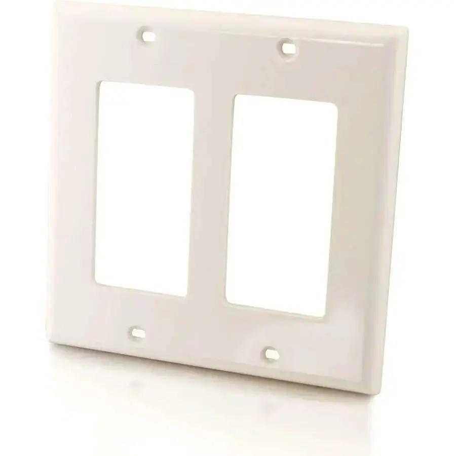 Legrand Group C2G Decora-Style Double Gang Wall Plate - White by Legrand Group