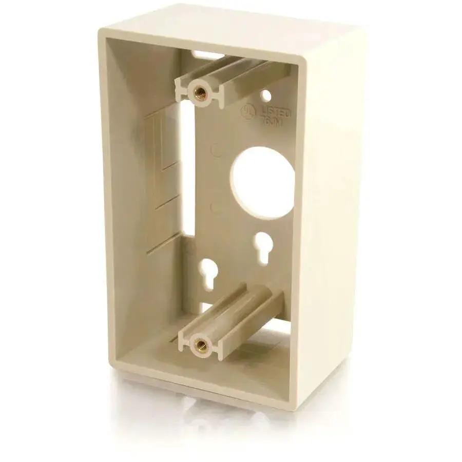 C2G Single Gang Wall Mount Box in Ivory - Reliable Input Connection and Easy Installation by Legrand Group