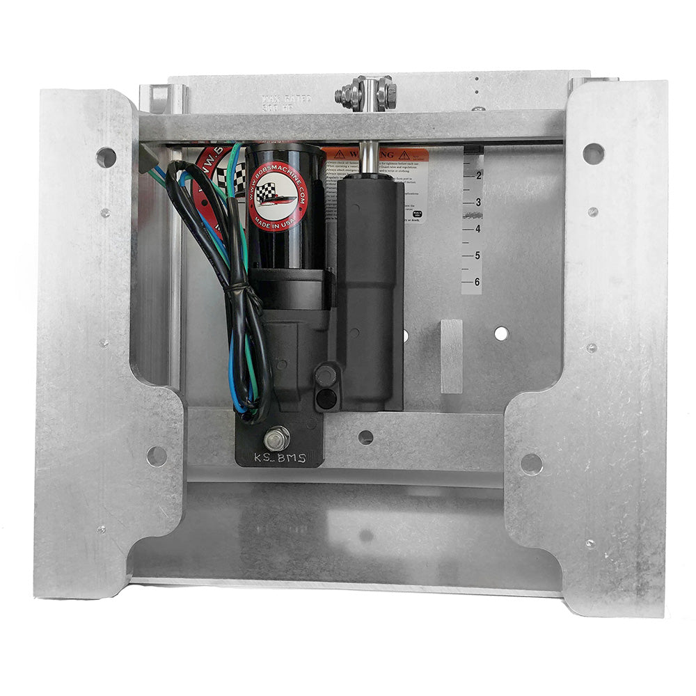 Bob's Machine 10-Inch Setback Action Series Hydraulic Jack Plate, Silver – Part 100-111000-NOPC-NOSPN-NG