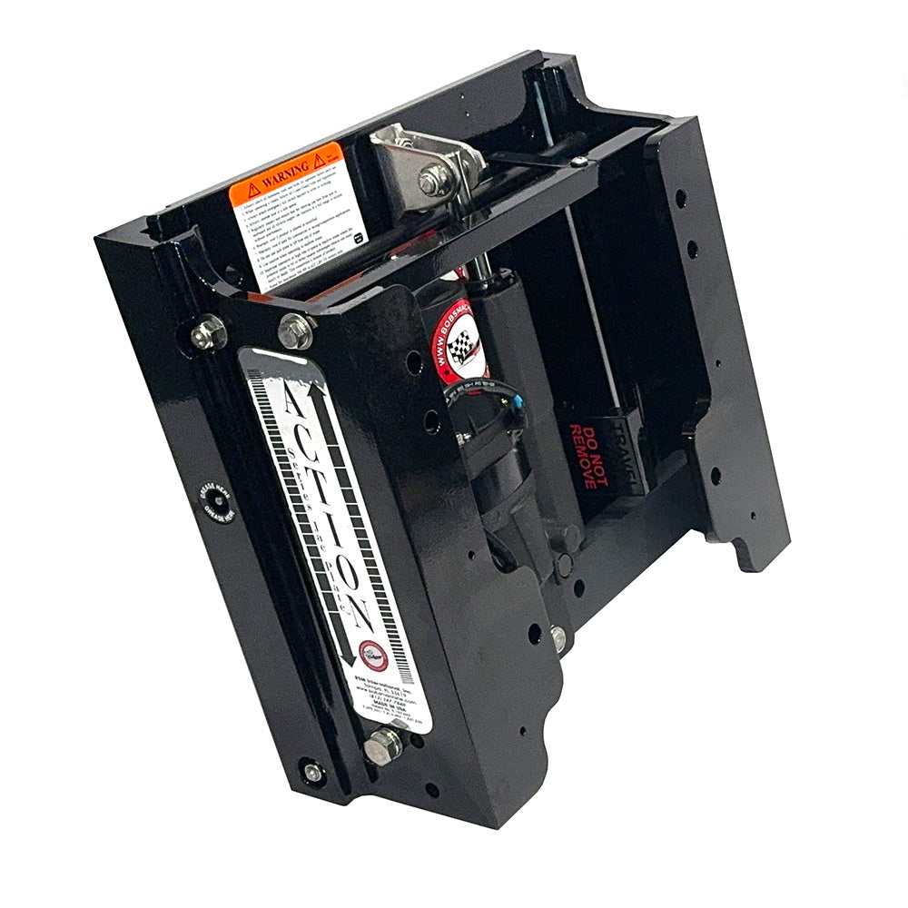 Bob's Machine 6-Inch Setback Action Series Hydraulic Jack Plate, Gloss Black, Part 100-106010P-PCGBLK-NOSPN-NG