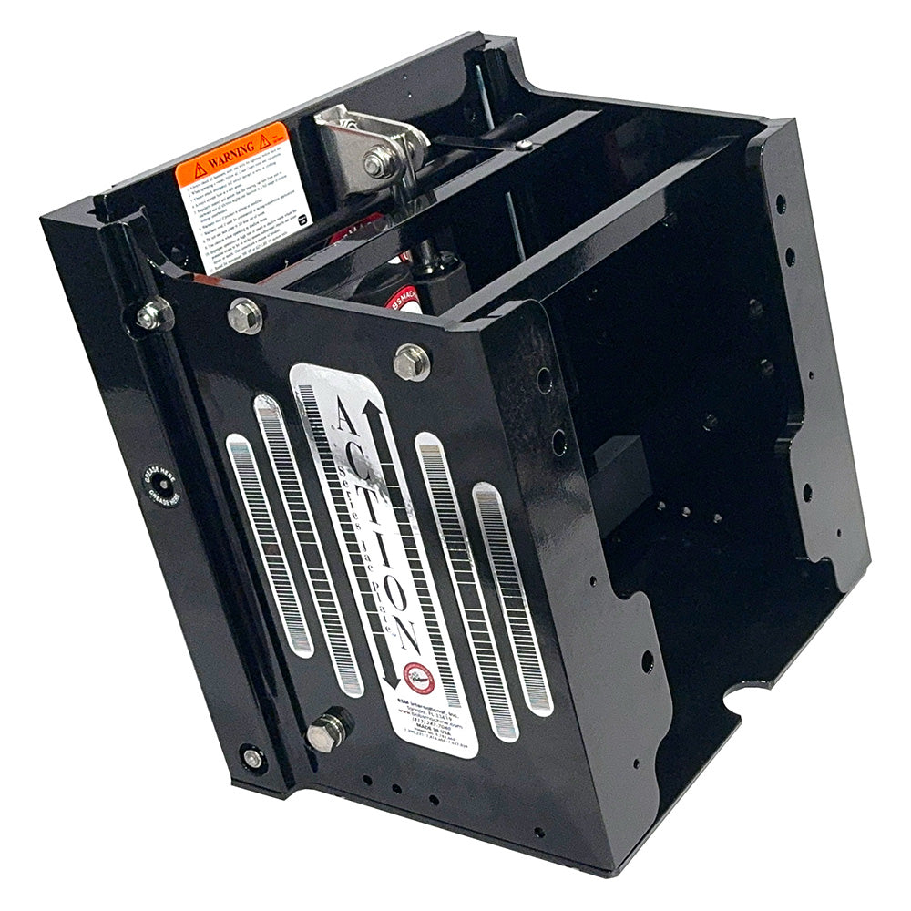Bob's Machine Action Series 10-Inch Setback Hydraulic Jack Plate, Gloss Black, Part 100-111000P-PCGBLK-NOSPN-NG