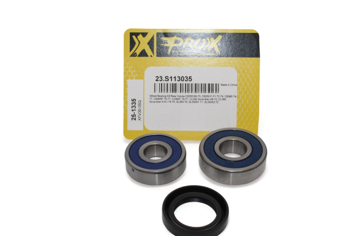PROX Rear Wheel Bearing Set for Honda CB400F (1975-1977) – Part Number 23.S113035