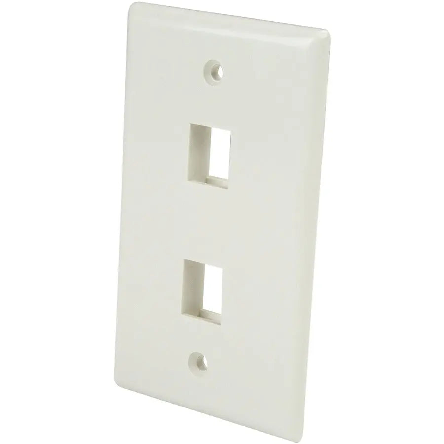StarTech.com PLATE2WH Dual Outlet RJ45 Universal Wall Plate in White