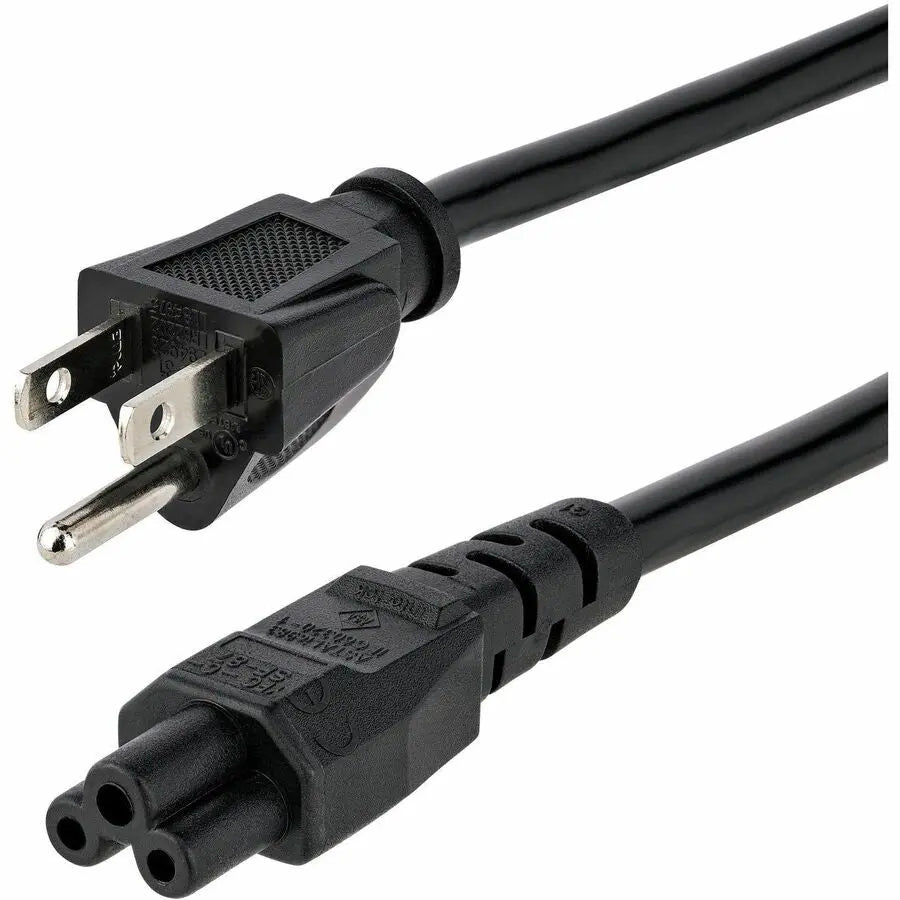 StarTech.com 6 ft Laptop Power Cord NEMA 5-15P to C5 (Clover Leaf) - 10A, 125V, Replacement for HP, Toshiba, and More