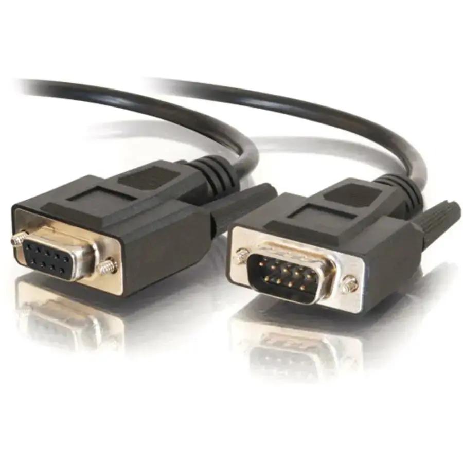 C2G 10 ft DB9 Serial RS232 Extension Cable - Male to Female, Black by Legrand Group