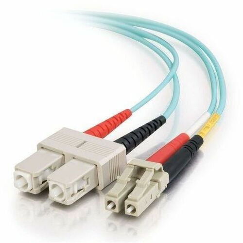 Legrand Group C2G 5m LC-SC 10Gb 50/125 OM3 Duplex Multimode Fiber Optic Cable – Aqua