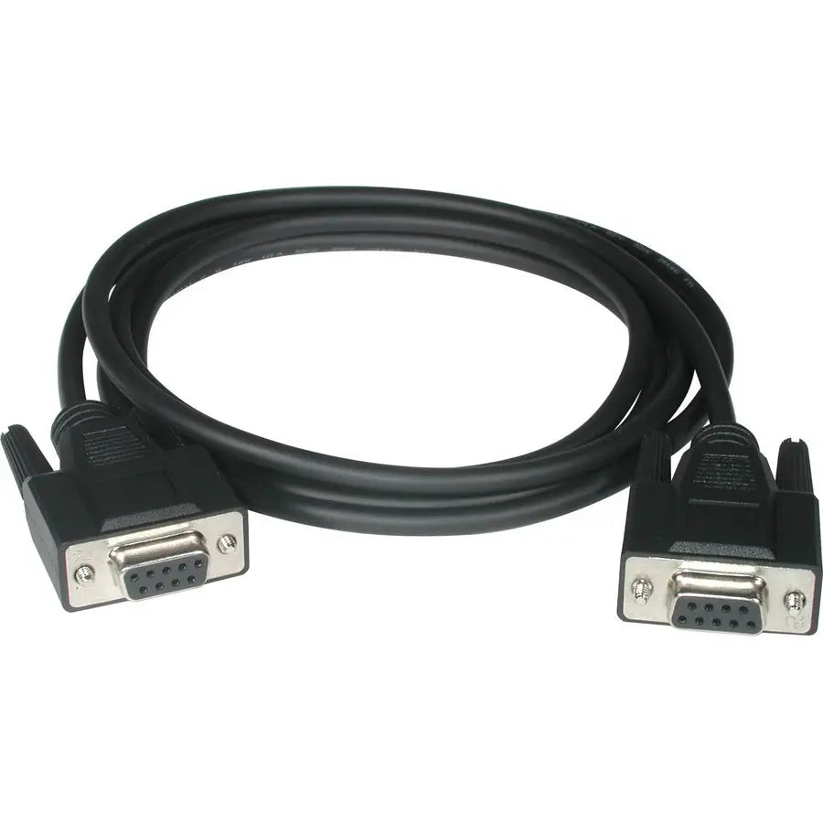C2G 6ft RS232 DB9 Null Modem Serial Cable - Black - F/F