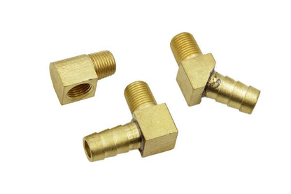 Motorshop Brass Oil Pump Fitting Kit - 3 Piece Set with 45°, 90°, and Straight Fittings, 1/8 inch NPT by Motorshop
