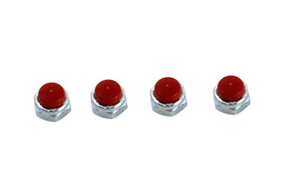 Motorshop 7872R Replica Red Rocker Arm Nut Set for Harley Davidson FL by Motorshop