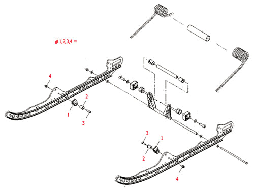 SPI Spring Holder Repair Kit for Ski-Doo (Part Number SM-04300)
