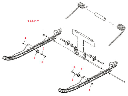SPI Spring Holder Repair Kit for Ski-Doo (Part Number SM-04300)