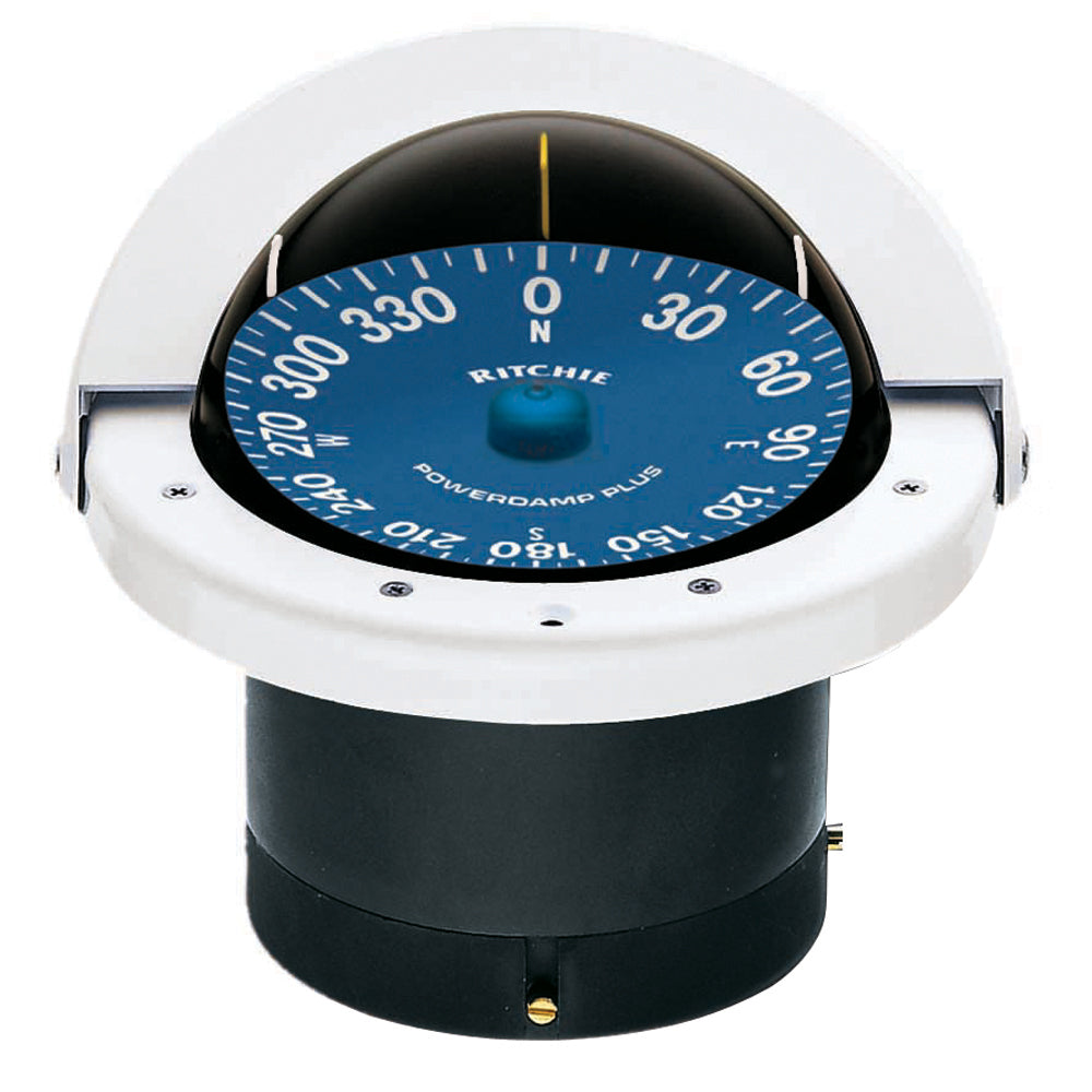 Ritchie SS-2000W SuperSport Compass with PowerDamp Plus Dial - Flush Mount, White Dial
