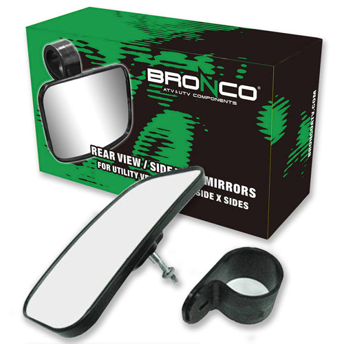 Bronco AT-12193 UTV Rear and Side View Mirror with 1.5 to 1.75 Inch Mount