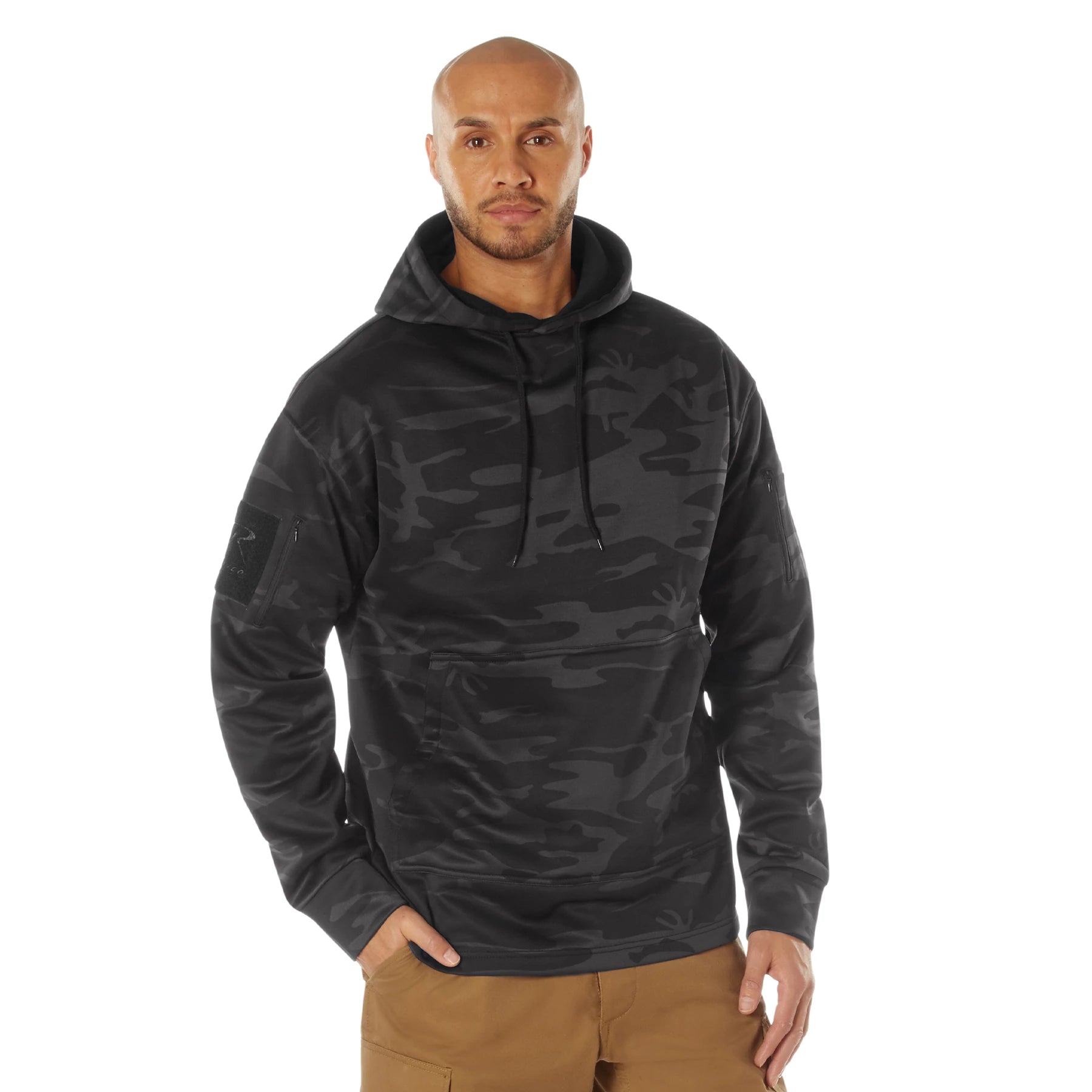 Rothco Concealed Carry Hoodie in Midnight Black Camo – Size Small