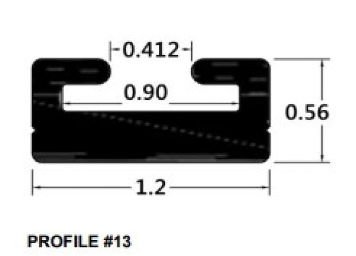 SPI Slide Profile 13 Black 41.5" Part Number 613-41-80