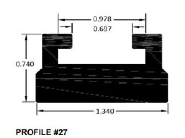SPI Slide Profile 27 Black – 56-inch Part Number 627-56-80