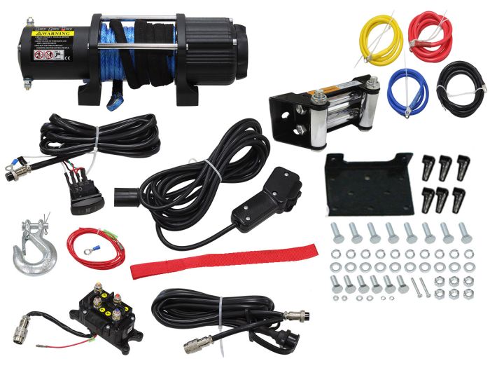 Bronco AC-12136 5,000 lbs Synthetic Rope Winch for Heavy-Duty Applications