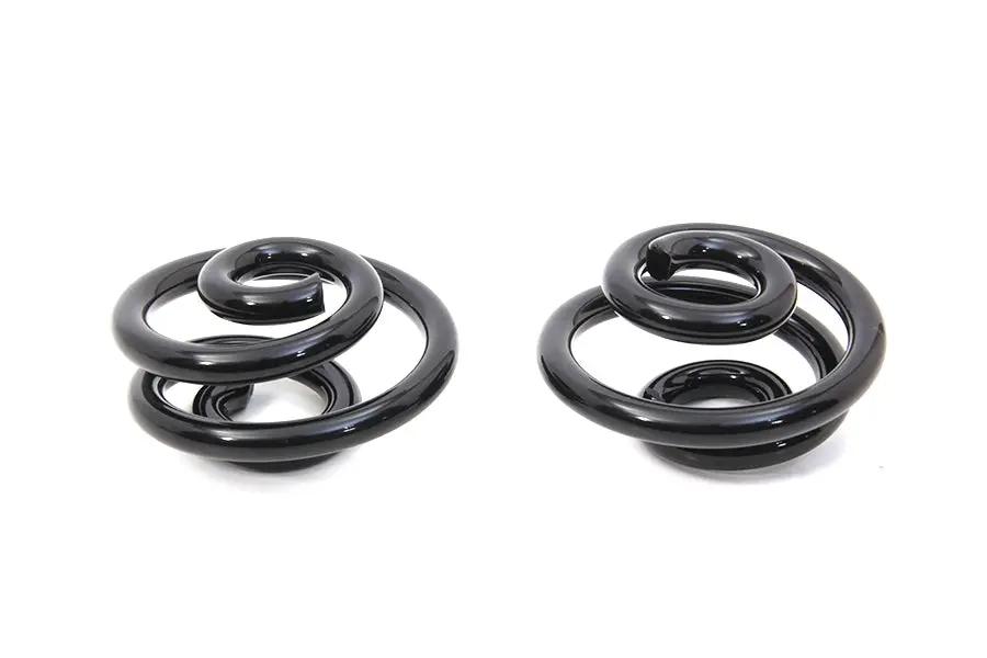 V-Twin Black 1 Inch Seat Spring Set - Tapered Barrel Style for Motorcycles by V-Twin