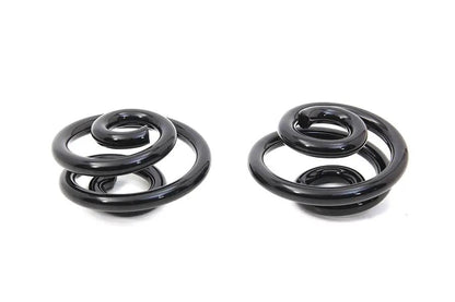 V-Twin Black 1 Inch Seat Spring Set - Tapered Barrel Style for Motorcycles by V-Twin