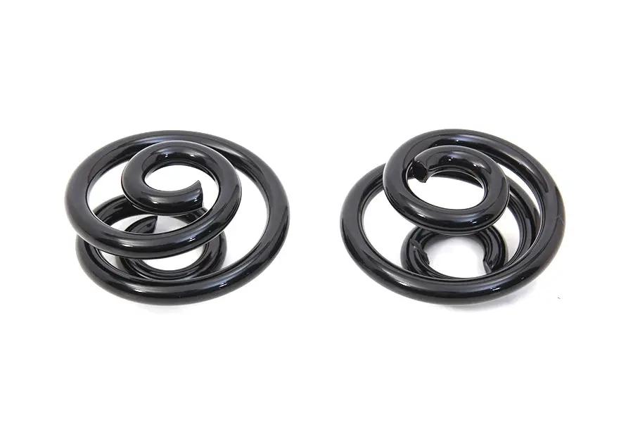 V-Twin Black 1 Inch Seat Spring Set - Tapered Barrel Style for Motorcycles by V-Twin