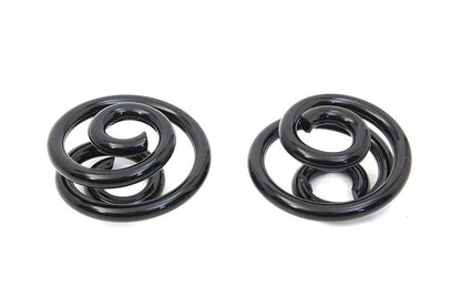 V-Twin Black 1 Inch Seat Spring Set - Tapered Barrel Style for Motorcycles by V-Twin