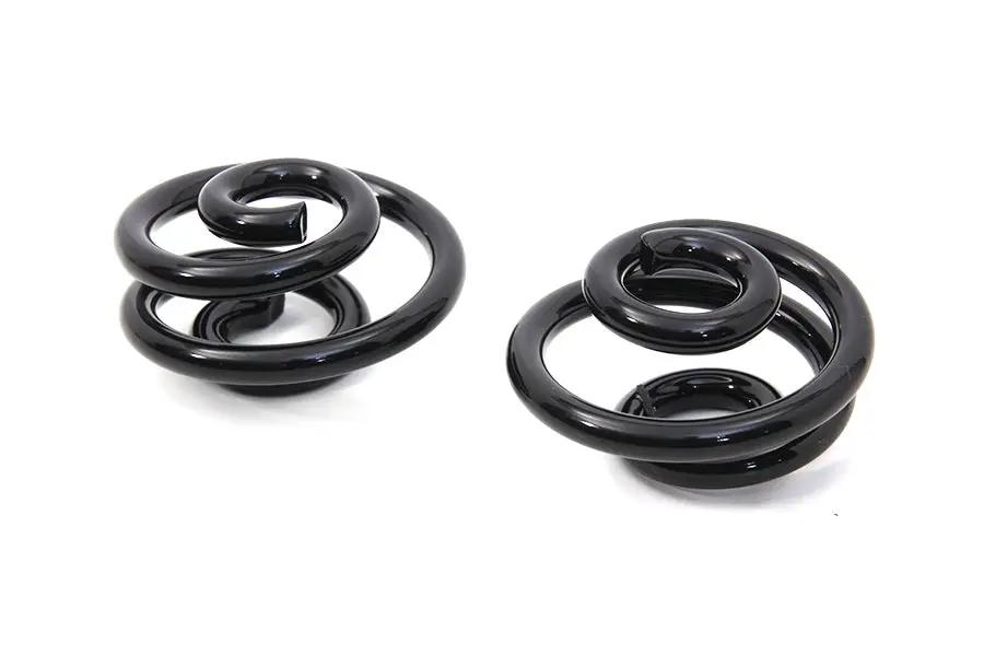 V-Twin Black 1 Inch Seat Spring Set - Tapered Barrel Style for Motorcycles by V-Twin