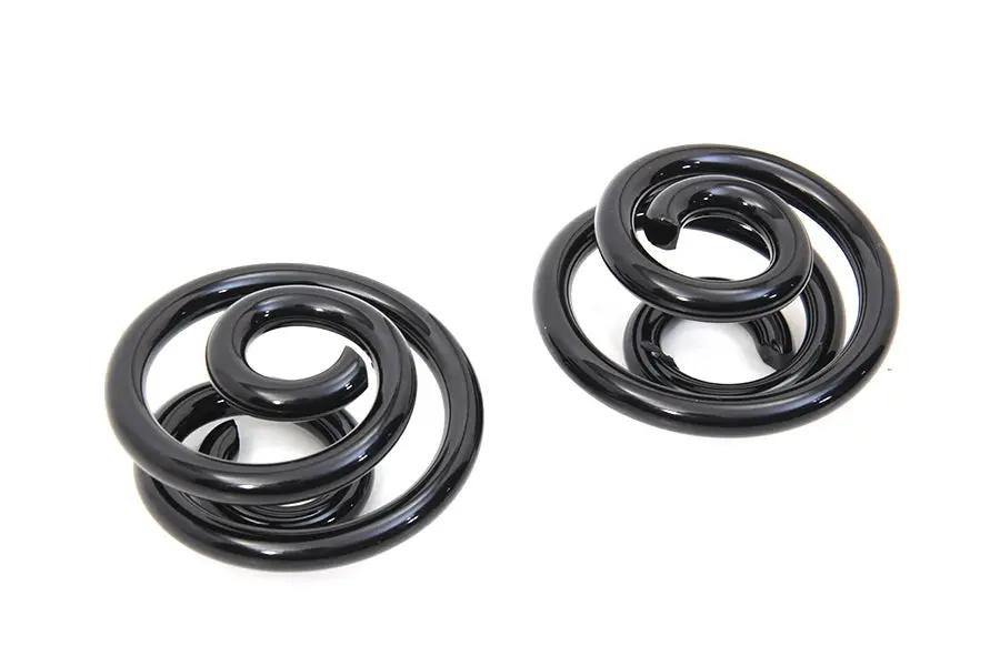 V-Twin Black 1 Inch Seat Spring Set - Tapered Barrel Style for Motorcycles by V-Twin
