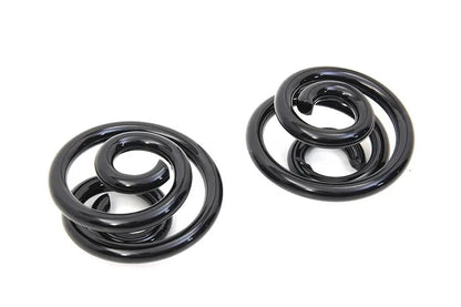 V-Twin Black 1 Inch Seat Spring Set - Tapered Barrel Style for Motorcycles by V-Twin