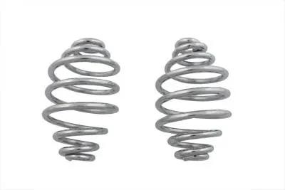 V-Twin Chrome 5 Inch Seat Spring Set - Durable Motorcycle Suspension Components by V-Twin