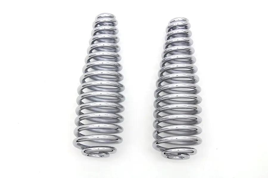V-Twin Chrome 6 Inch Seat Spring Set for Motorcycle Suspension and Comfort by V-Twin