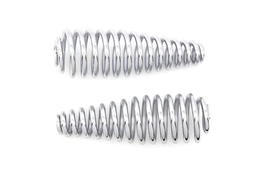 V-Twin Chrome 6 Inch Seat Spring Set for Motorcycle Suspension and Comfort by V-Twin