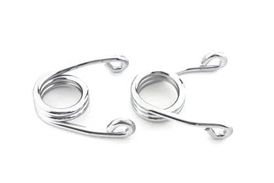 V-Twin Chrome 3 Inch Hair Seat Spring Set - Durable Motorcycle Suspension Enhancement by V-Twin