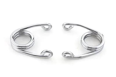 V-Twin Chrome 3 Inch Hair Seat Spring Set - Durable Motorcycle Suspension Enhancement by V-Twin