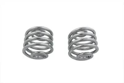 V-Twin Chrome 2 Inch Seat Spring Set - Durable OEM-Quality Pair for Motorcycles by V-Twin