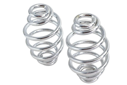 V-Twin Chrome 4-Inch Seat Spring Set – Durable Motorcycle Suspension Components by V-Twin